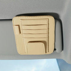 Car Sun Visor Storage Card Document Storage Bill Clip Car PU Multifunctional