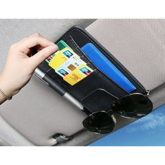 Car Sun Visor Storage Card Document Storage Bill Clip Car PU Multifunctional