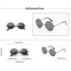 Girl's Round Metal Sunglasses UV375 for Outdoor Sports