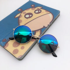 Girl's Round Metal Sunglasses UV375 for Outdoor Sports