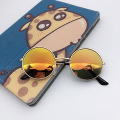Girl's Round Metal Sunglasses UV375 for Outdoor Sports