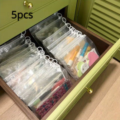 10PCS Clear Self Sealing Bag Portable Plastic Storage Bag
