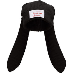 Fluffy Bunny Long Ears Knit Beanie Hat Slouchy