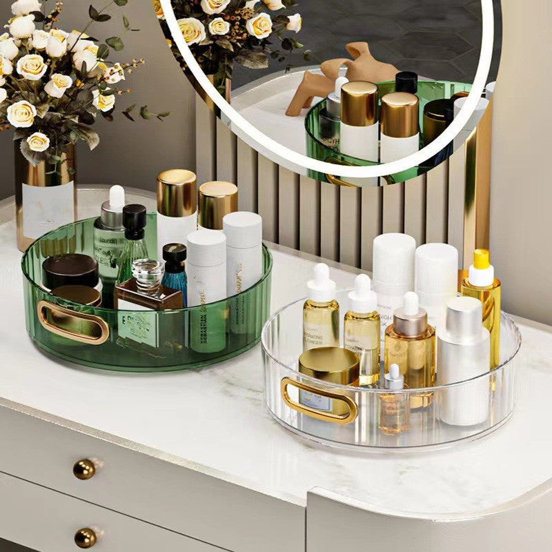 360 Spinning Makeup Organizer High Capacity Skincare Clear Storage