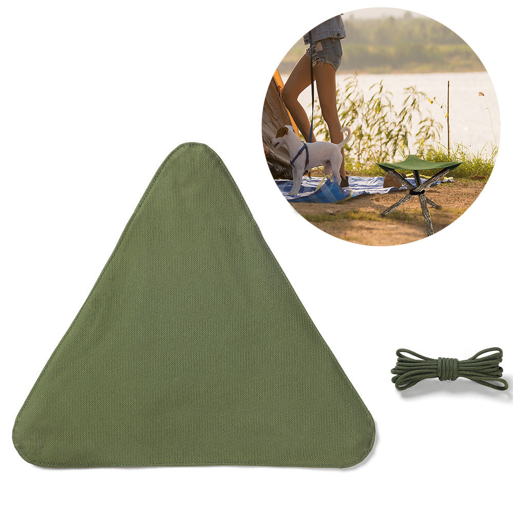 Waterproof Canvas Portable Triangular Stool High Strength Fabric