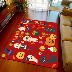 Halloween Bat Fleece Carpet Non Slip Mat
