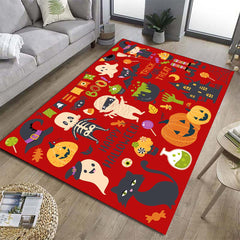 Halloween Bat Fleece Carpet Non Slip Mat