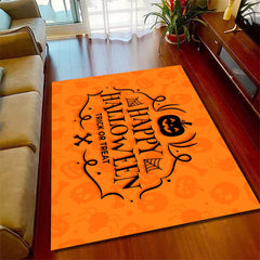 Halloween Pumpkin Orange Non Slip Welcome Mat - Indoor Doormat