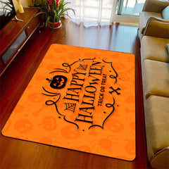 Halloween Pumpkin Orange Non Slip Welcome Mat - Indoor Doormat