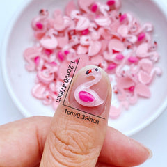Mini Flamingo Resin Figurine Crafts Ornament Jewelry Making