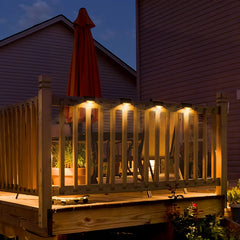 4pcs Solar Stair Light Outdoor Wall Light Waterproof LED Solar Deck Lights