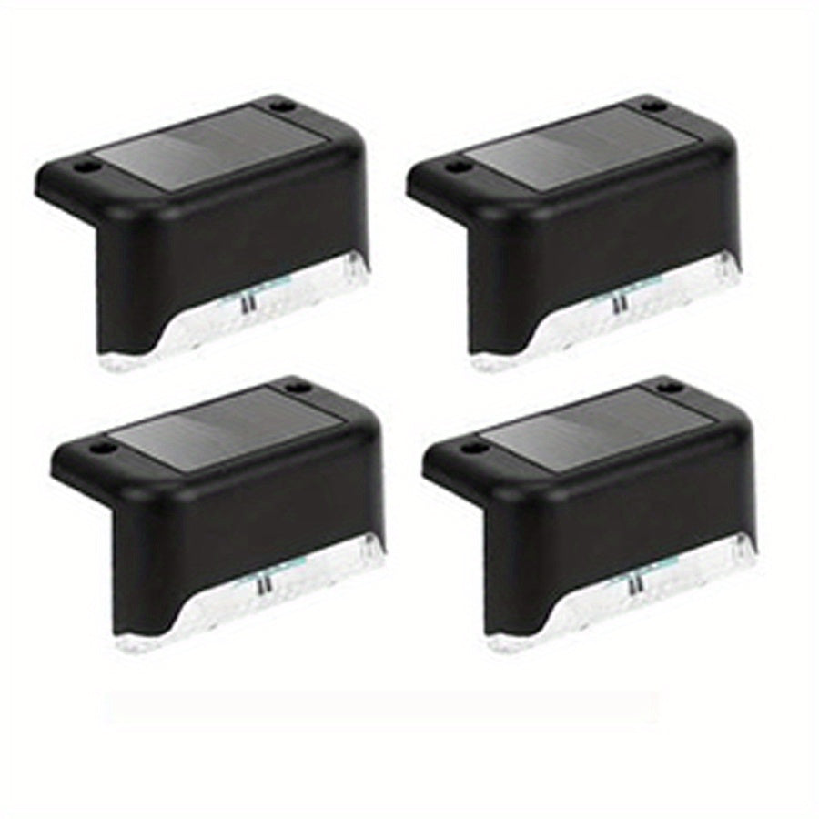 4pcs Solar Stair Light Outdoor Wall Light Waterproof LED Solar Deck Lights