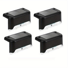 4pcs Solar Stair Light Outdoor Wall Light Waterproof LED Solar Deck Lights