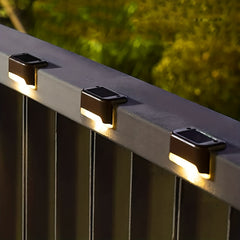 4pcs Solar Stair Light Outdoor Wall Light Waterproof LED Solar Deck Lights