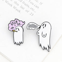 Ghost Jewelry Brooch Halloween Hip hop Badge for Boys and Girls