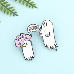 Ghost Jewelry Brooch Halloween Hip hop Badge for Boys and Girls
