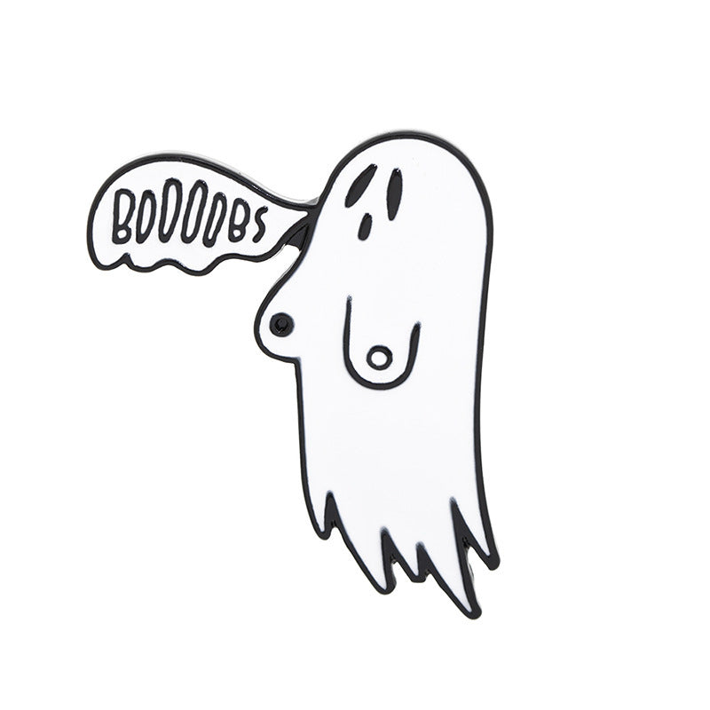 Ghost Jewelry Brooch Halloween Hip hop Badge for Boys and Girls