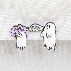Ghost Jewelry Brooch Halloween Hip hop Badge for Boys and Girls