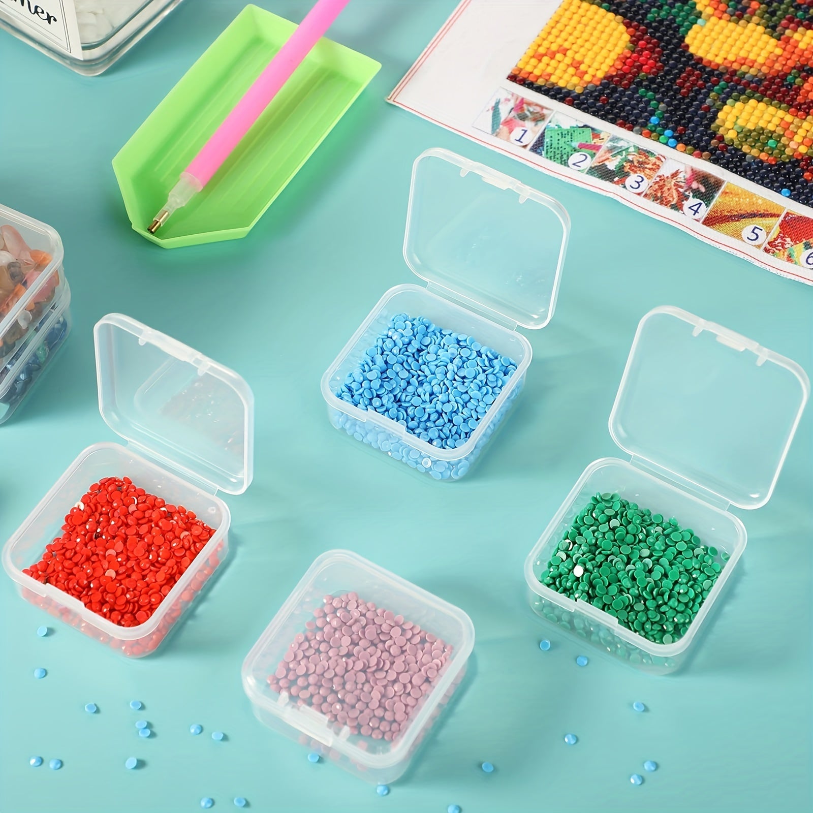 45pcs Bead Storage Case Nail Art Jewelry Organizer Box