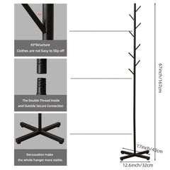 Floor Standing Coat Rack Tree-shaped Storage Rack