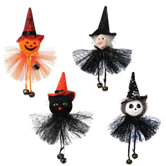 Halloween Hanging Ornament Pumpkin Ghost Witch Cat Charm Scary Witch Pendant