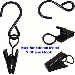 20pcs S Hooks for Curtains 5.71cm Hanging Party Light Clips Hangers