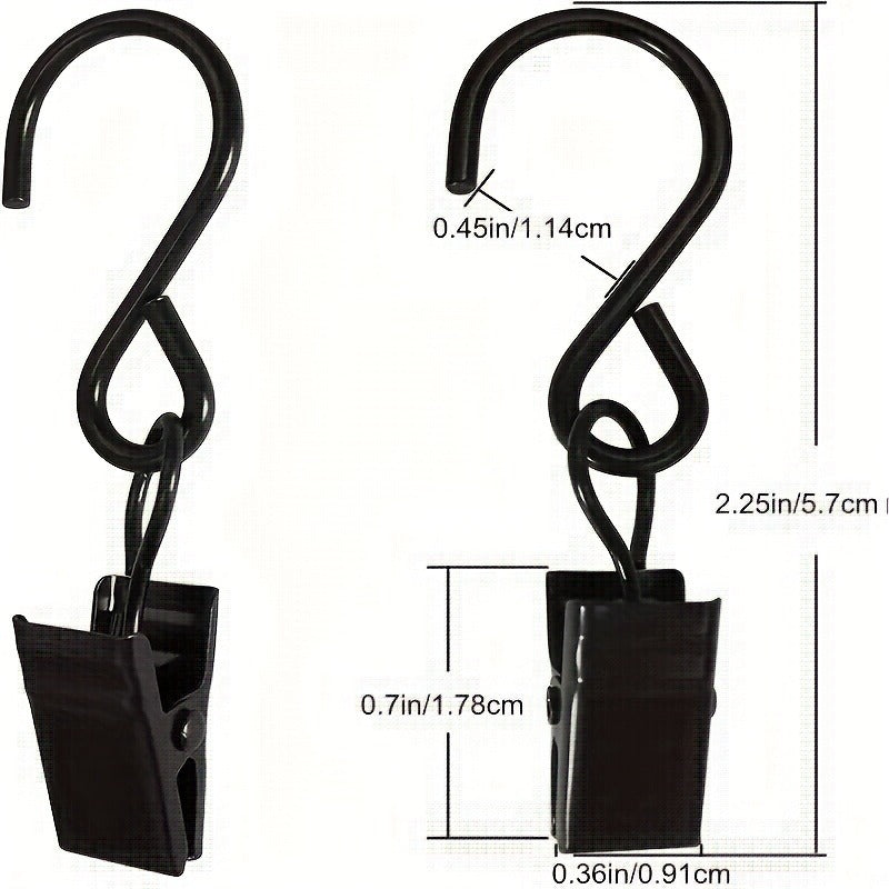 20pcs S Hooks for Curtains 5.71cm Hanging Party Light Clips Hangers