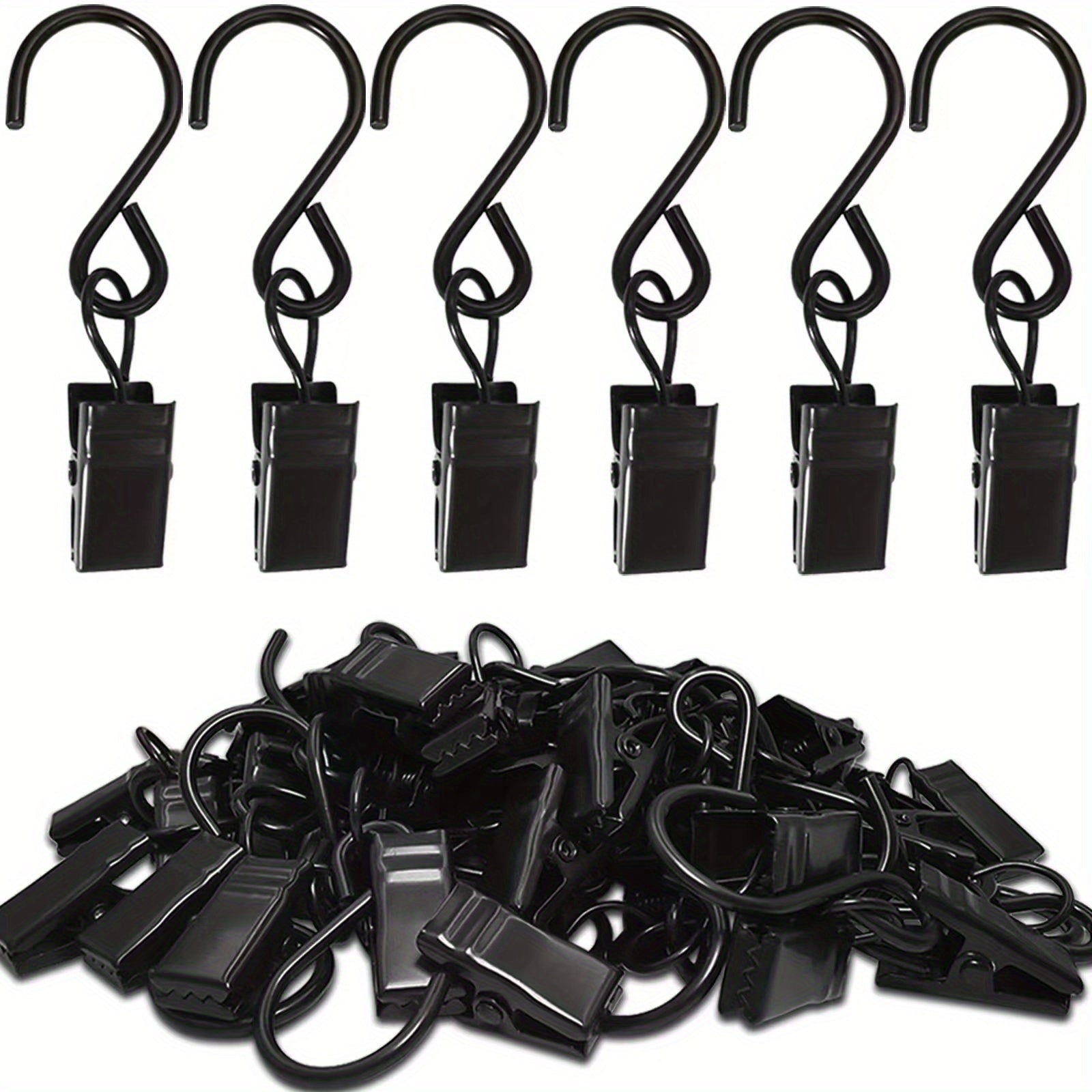 20pcs S Hooks for Curtains 5.71cm Hanging Party Light Clips Hangers