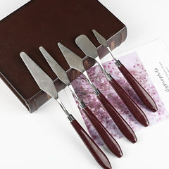 5pcs Stainless Steel Painting Knives Mixing Set For Acrylic Painting