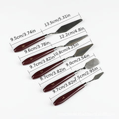 5pcs Stainless Steel Painting Knives Mixing Set For Acrylic Painting