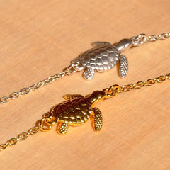 Golden Silver Turtle Decor Chain Anklet Bracelet For Women Girls