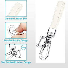 Leather Car Keychain Metal Key Chain Car Fob Key Holder