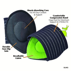 Elastic Arch Pads Foot Protector Running Foot Arch Support Pads