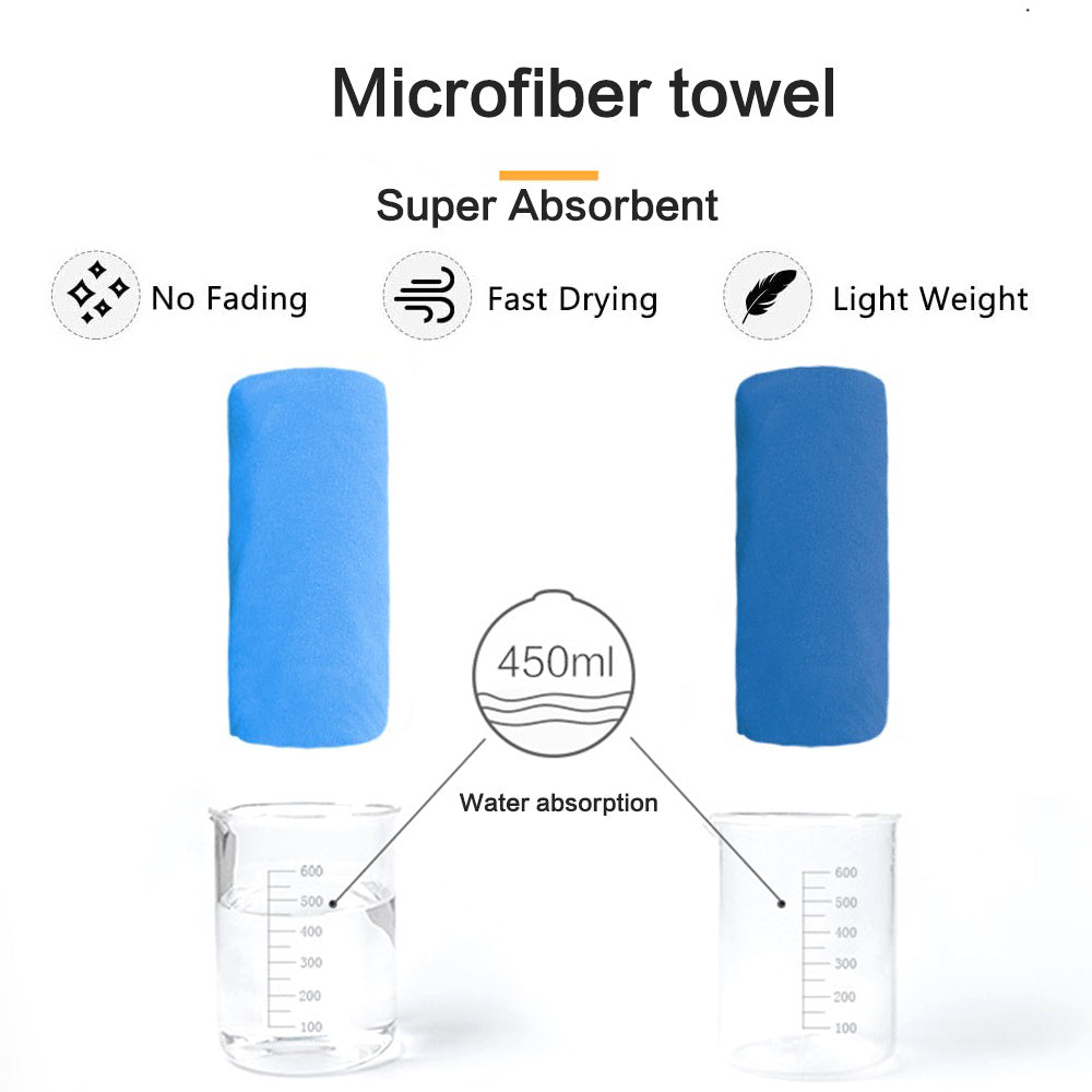 Microfiber Quick Drying Pocket Towel for Swimming Gym Yoga