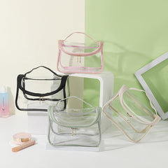 Transparent Waterproof Makeup Bag Clear PVC Cosmetic Bag Portable Toiletry Organ