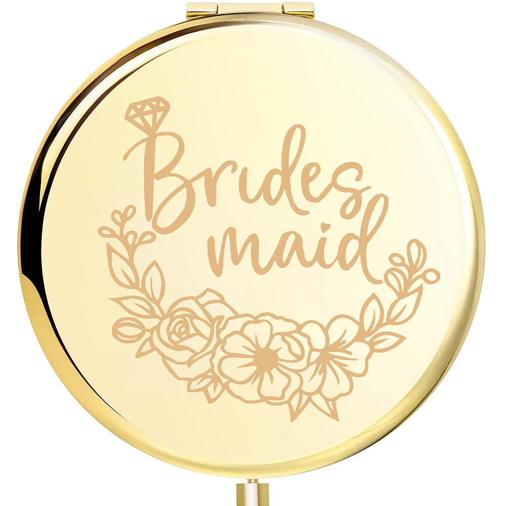 Wedding Compact Mirror Bridesmaid Gift Maid Of Honor Makeup Mirror