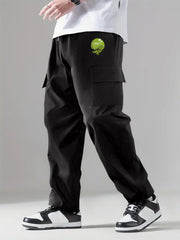 Men's Graphic Print Stretch Cargo Pants for Summer
