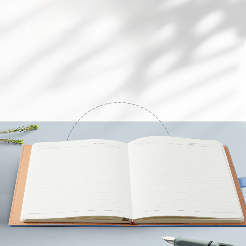 A5 Embossed Notebook for Business Office, Meeting Records Notepad Set
