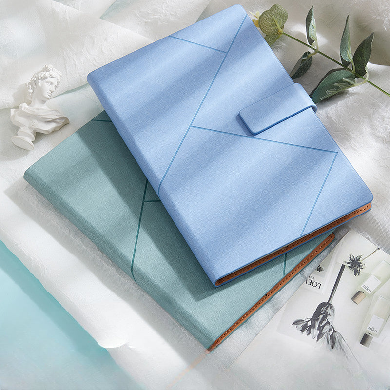 A5 Embossed Notebook for Business Office, Meeting Records Notepad Set