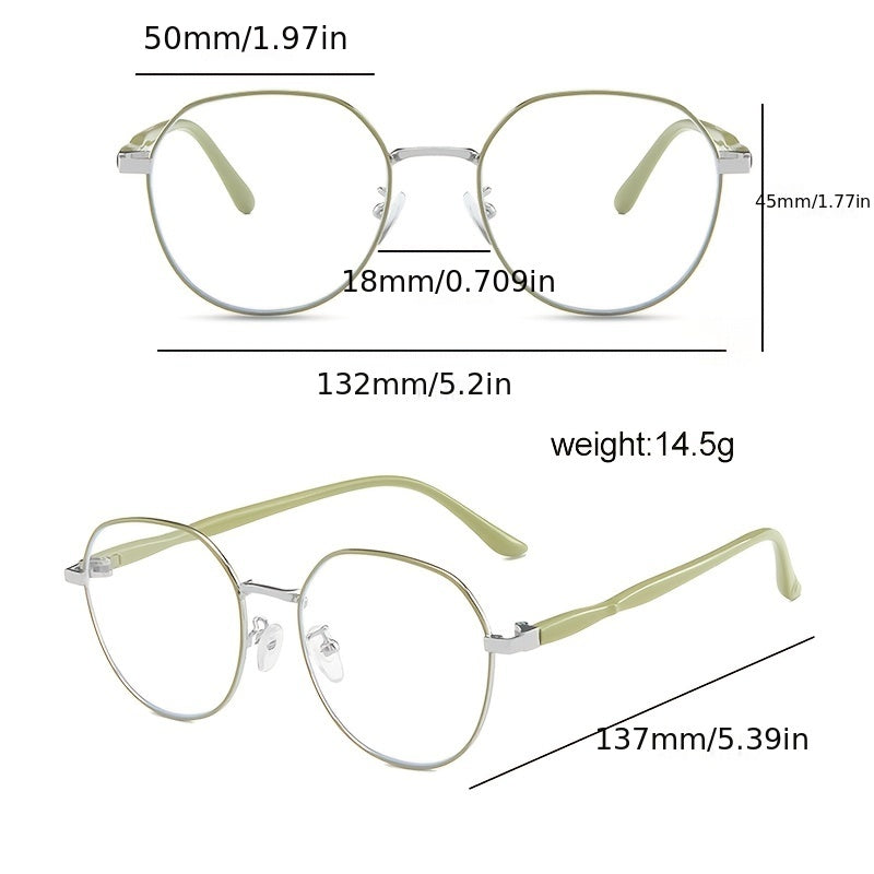 Retro Thin Frame Glasses Anti Light for Computer Tablet Mobile Games