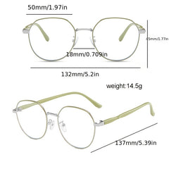 Retro Thin Frame Glasses Anti Light for Computer Tablet Mobile Games