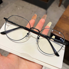 Retro Thin Frame Glasses Anti Light for Computer Tablet Mobile Games