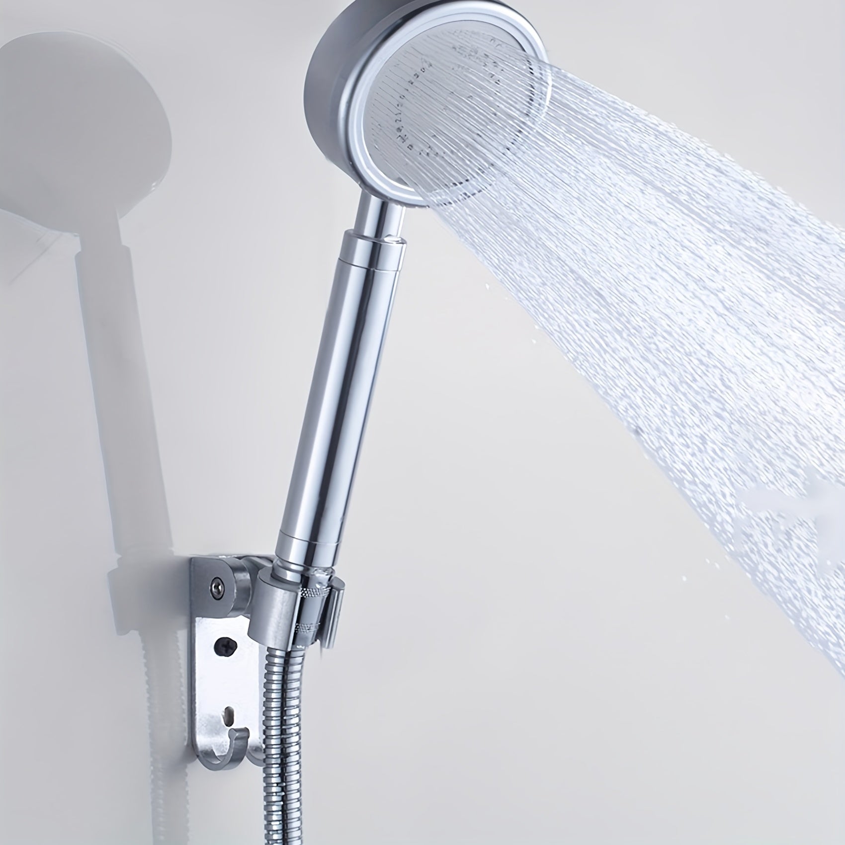 Adjustable Aluminum Shower Bracket Fixed Base Hanging Seat