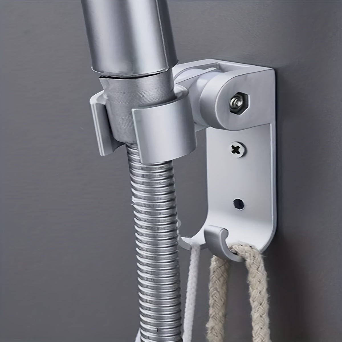 Adjustable Aluminum Shower Bracket Fixed Base Hanging Seat