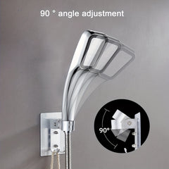 Adjustable Aluminum Shower Bracket Fixed Base Hanging Seat