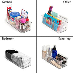 1pc Plastic Fridge Organizer Bins Food Safe for Snack Fruit Vegetable Beverage