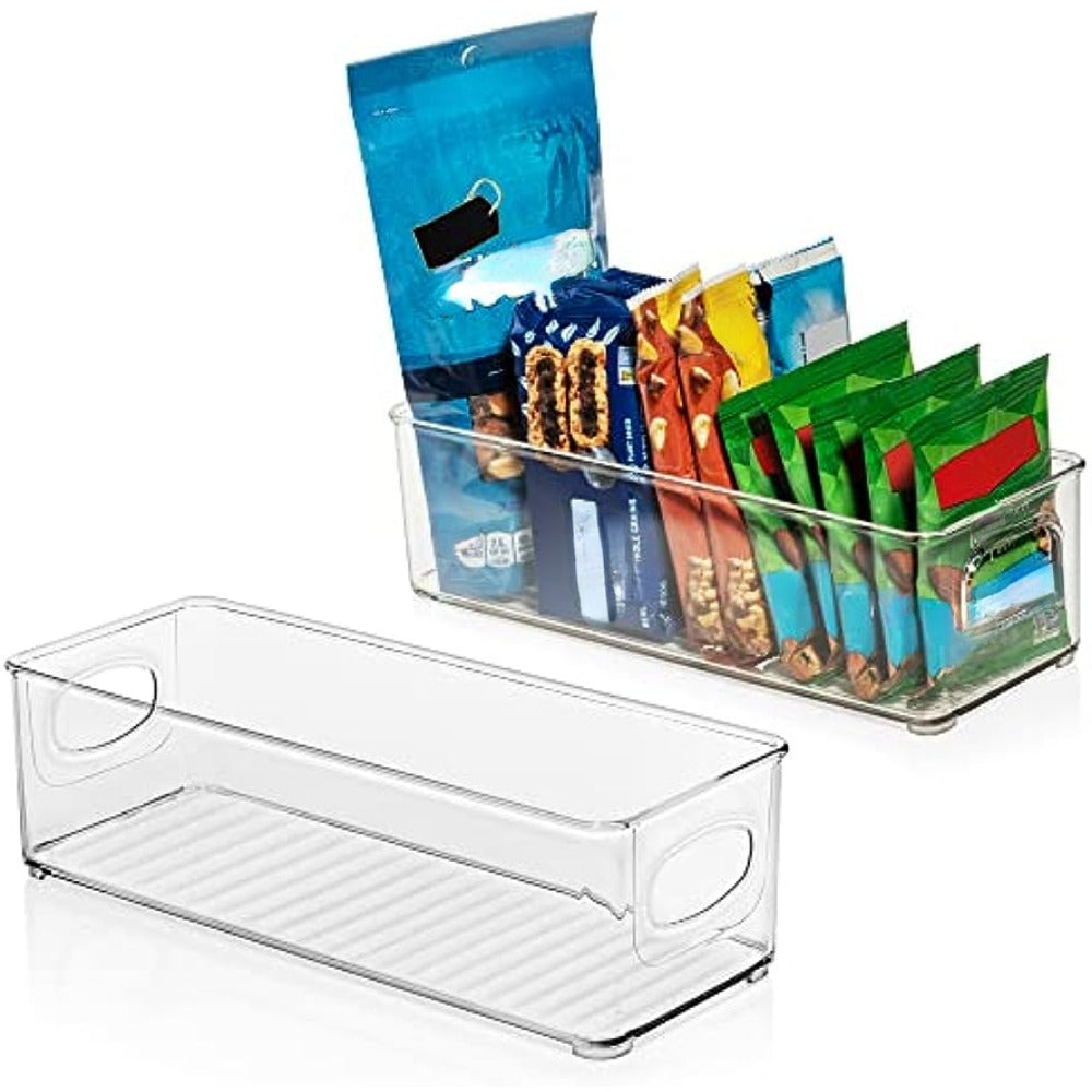 1pc Plastic Fridge Organizer Bins Food Safe for Snack Fruit Vegetable Beverage