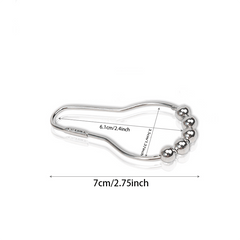 12pcs Stainless Steel Ball Hooks for Bathroom Shower Curtain