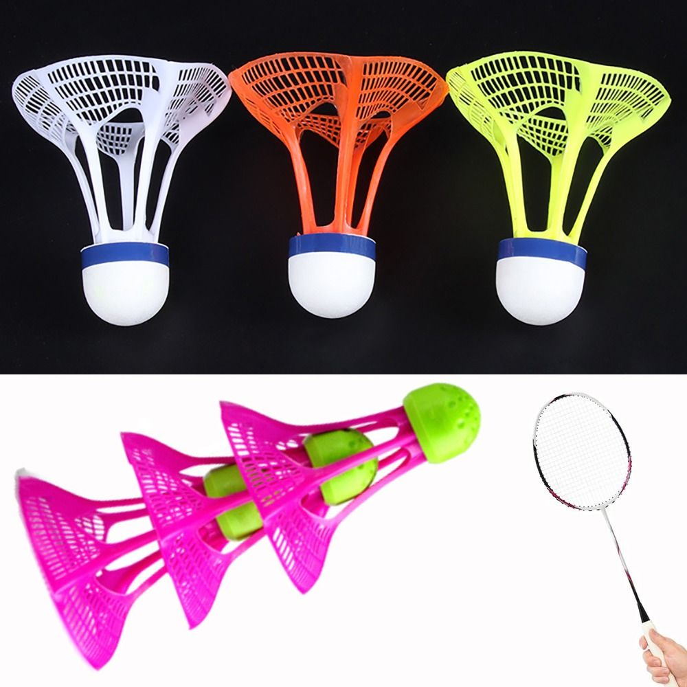 3PCS Windproof Shuttlecock for Training Multicolor Nylon Badminton
