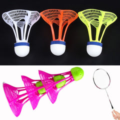 3PCS Windproof Shuttlecock for Training Multicolor Nylon Badminton